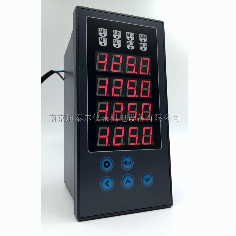 XSD4四通道智能仪表,4通道输入,报警,变送,通讯,打印四通道数显仪