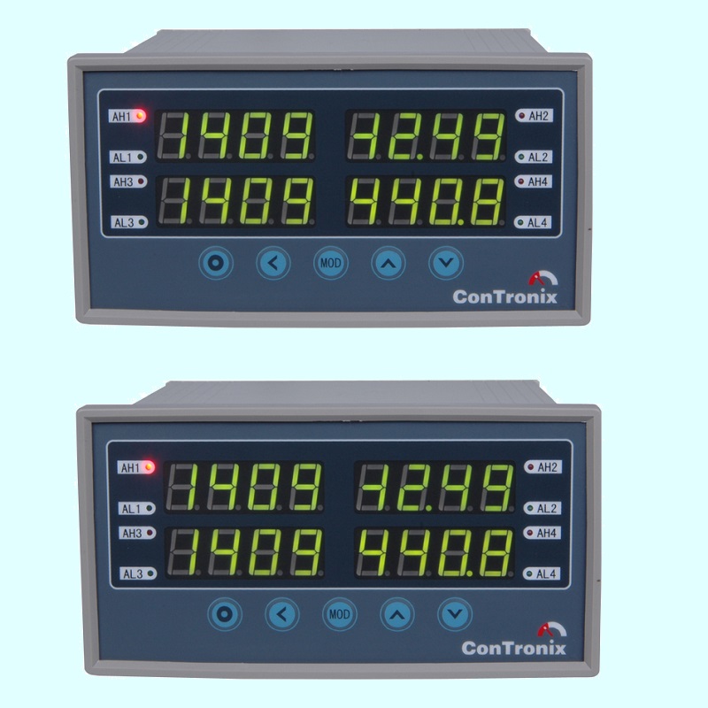 XSD4/4四通道仪表,4通道输入,双显示,0.2级精度,可带变送输出