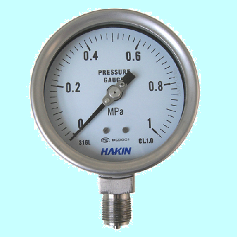 Y-100H 不锈钢压力表 精度1.0级 100mm 径向安装 青岛华青集团