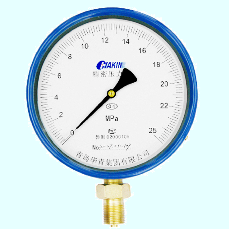 YB150精密压力表 4Mpa以下 0.4级 径向型,0-60mpa 青岛华青仪表