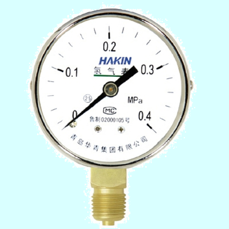 YO60氧气压力表 禁油 表面60mm 外螺纹 量程可选 青岛华青仪表