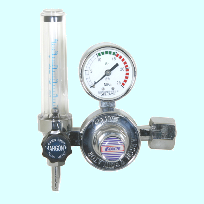 YQAr-731L 氩气减压阀带流量计 带流量管 可调 青岛华青仪表